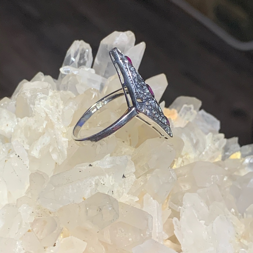 Ruby sterling ring - Picture 2 of 6
